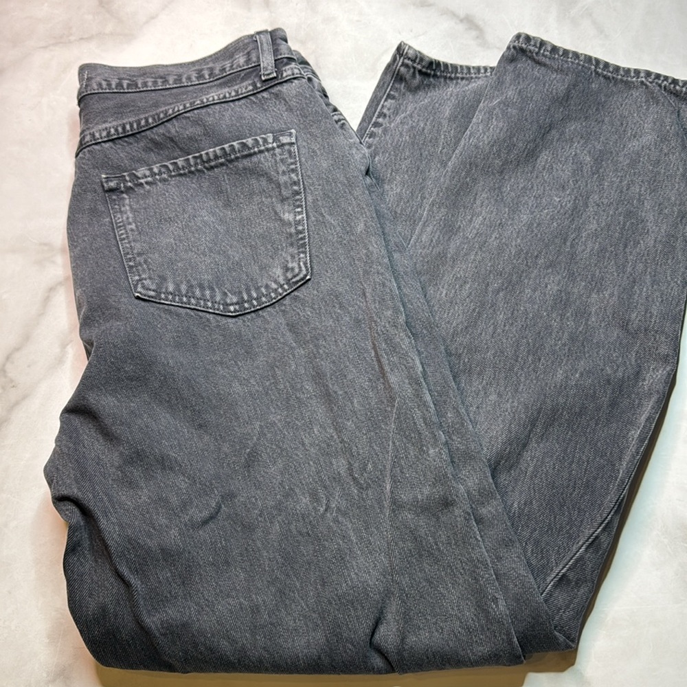 J Brand X Elsa Hosk Elsa Sunday Straight Jean in Faded Black - Picture 7 of 8